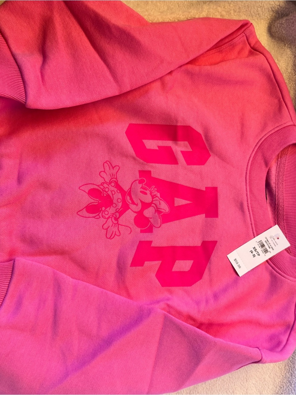 GAP Pink Minnie Mouse Graphic Sweatshirt